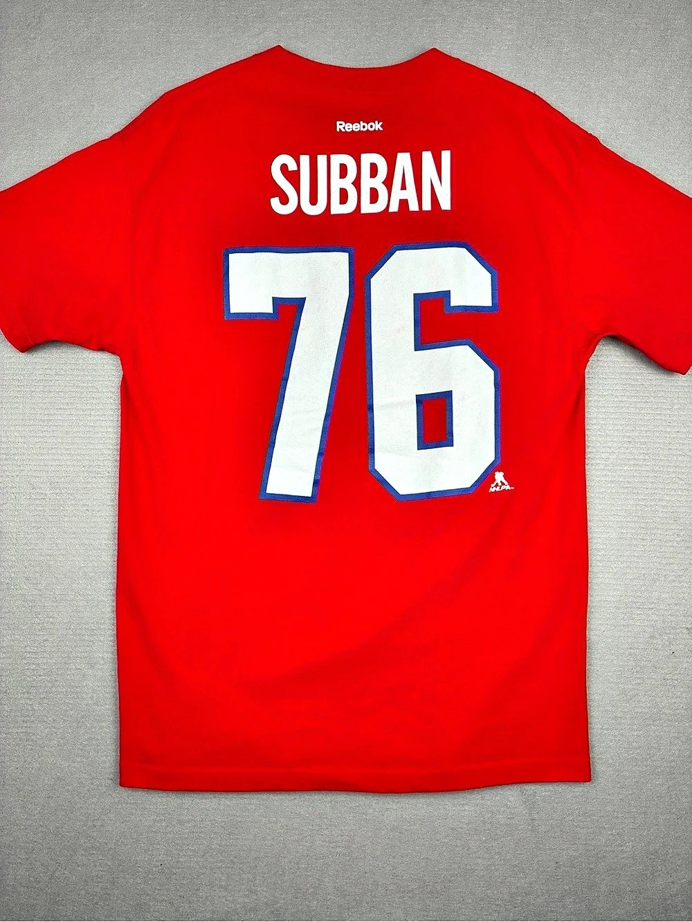 Reebok Montreal Canadiens P.K. Subban #76 Reebok T-Shirt Red & Blue Large